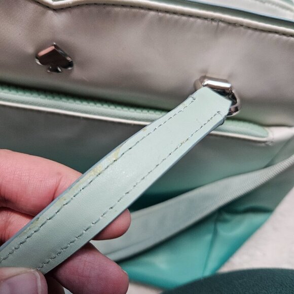 NWOT Kate Spade Jae Degrade White Mint Green Ombre Medium Satchel Hand bag Purse - Picture 14 of 16